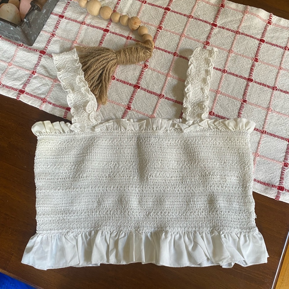 Smocked crop top